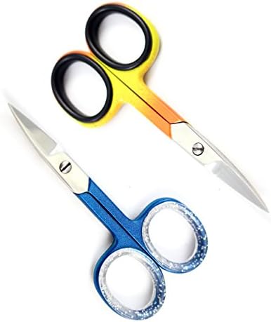 2 Pcs Sharp Cuticle Scissors Set Finest Finger and Toe Nail Scissors Made of Stainless Steel Manicure/Pedicure Scissors for Men/Women/Kid
