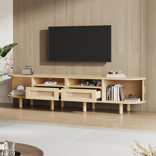 Easexcy 170x40x40cm Ovaler TV-Ständer und Fernsehtisch,TV-Schrank mit...