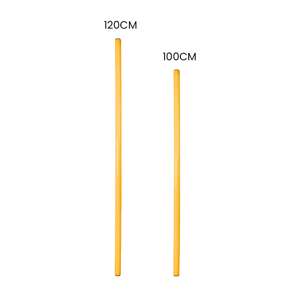 CANNON - Set de 10 Picas de Entrenamiento Deportivo de 100cm o 120cm | Color Amarillo | Ideal para Fútbol, Rugby, Fútbol Americano y Agilidad