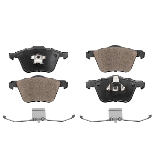Image of Detroit Axle - Front Brake Kit for 2003-2014 Volvo XC90 2008 S60 | Disc Brake Rotors Ceramic Brake Pads Replacement 12.44 inch inch Rotor