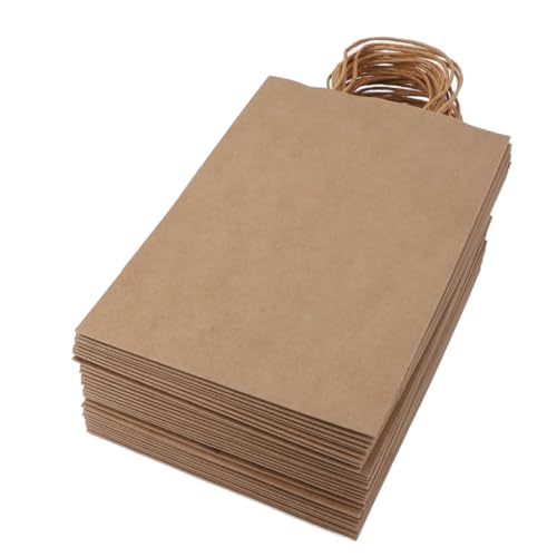 Sacs cadeaux en papier kraft pour mariages et fêtes grand sac à provisions solide 50pcs