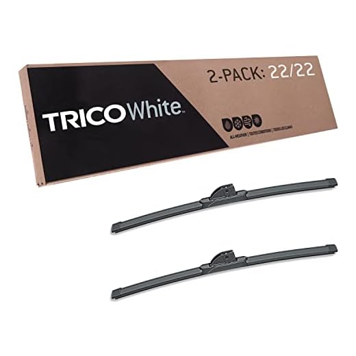 TRICO White™ (35-2222) 22 Inch Pack of 2 Automotive Replacement Windshield Wiper Blades for My Car Super Premium All Weather Beam Blade for Select Vehicle Models