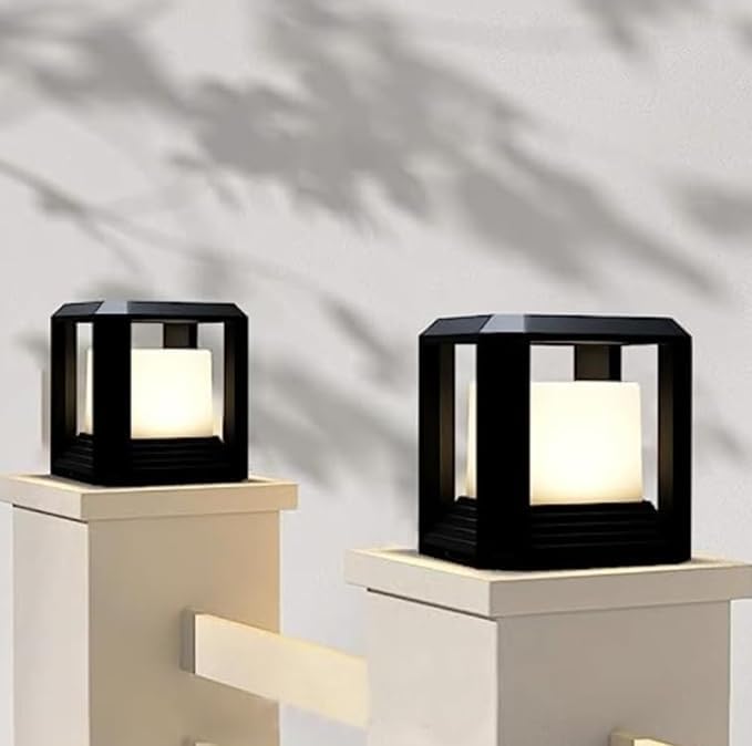 Light4Life Waterproof Gate Light Lamp for Mega Pillar Home entrances Garden Pathway Terrace Boundary Pole Post Outdoor Lighting Bulb Included (Big Size) (2)
