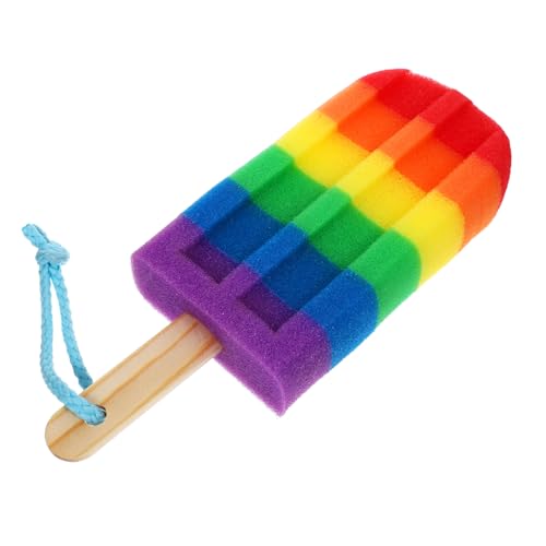 BESTonZON アイスクリーム型ボディウォッシュスポンジ 軽量携帯可愛いキッズ用シャワースポンジ 泡立てやすい バススポンジ お風呂用柔らか