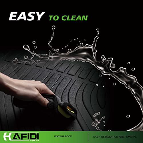 HAFIDI Floor Mats Custom for 2023-2016 Mazda CX-9 (Only Fit 6 Passenger Without 2nd Row Console) All Weather Protection TPE Automotive Floor Liners Front& Rear& 3rd Row Full Set CX9 Accessories, Black