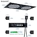 Smart Matte Black Rain LED Ceiling Shower Head With Handheld Spray, 12.5X24.5 Inch Super Large Rectangle Thermostatic Rainfall Shower System Fixtures Set And Body Jets For Double Bath