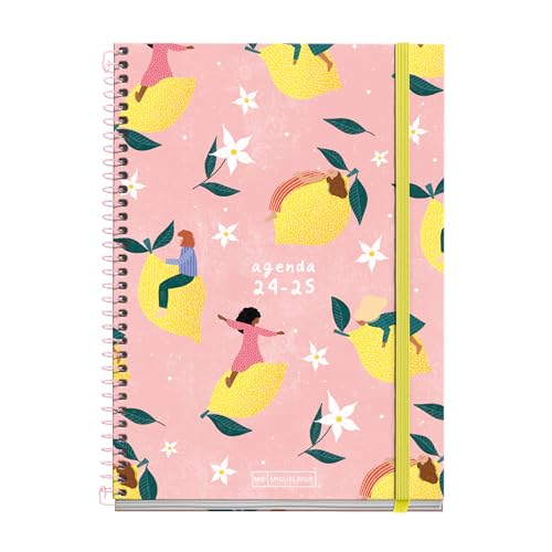 Miquelrius, School Diary 2024-2025, September 2024 to June 2025, Size 155 x 215 mm, Day Page, Lined Cardboard Cover