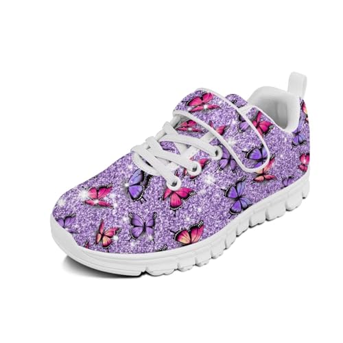 Girls Cartoon Animal Sneakers Sports Tennis Shoes Little Kid Lightweight Breathable Mesh Sneakers with Adjustable Strap