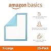 Amazon Basics Super Absorbent Dog and Puppy Potty Pads, Leak-Proof 5-Layer Design with Quick-Dry Surface for Housebreaking, Heavy Duty Absorbency, X-Large, 28 x 34 Inch, Blue & White, 25-Pack #1