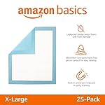 Amazon Basics Dog and Puppy Pee Pads with 5-Layer Leak-Proof Design and Quick-Dry Surface for Potty Training, Heavy Duty Absorbency, X-Large, 28 x 34 Inch - Pack of 25, Blue & White - Image 2