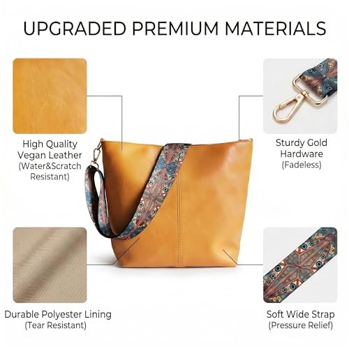 Image of Fashion Hobo Bags for Women Vegan Leather Crossbody Bag with Guitar Strap Shoulder Purses and Handbags