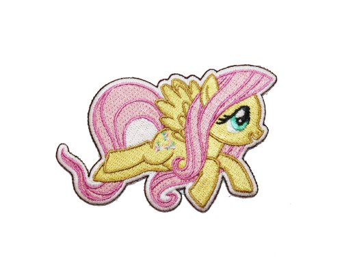 My Little Pony MLP Fluttershy Patch Pegasus G4 Embroidered Iron On Applique