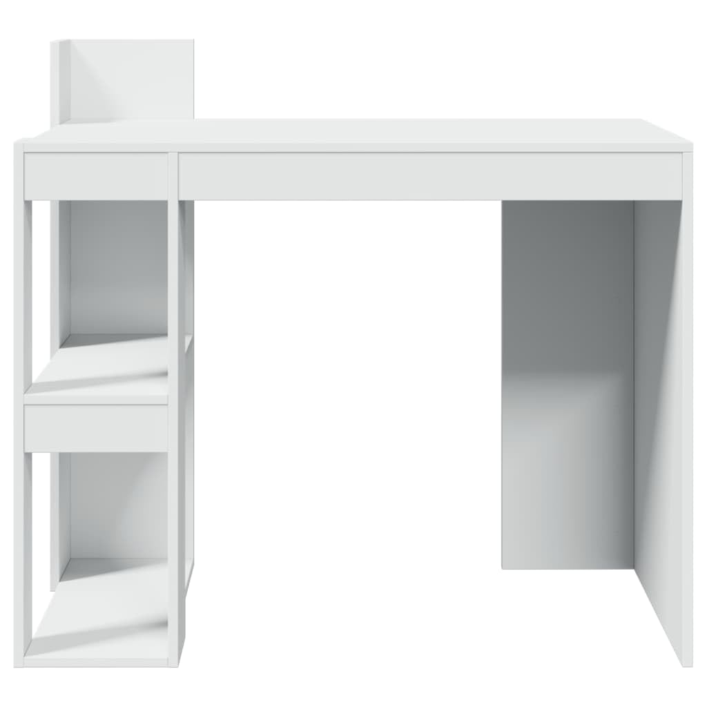 Scrivanie Per Cameretta Scrivania Gaming Tavolo Consolle Scrivania Da Gaming Scrivania Ufficio Bianca 103,5x56,5x94 cm in Legno Multistrato per Soggiorno Studio Sala Studio Camera Da Letto