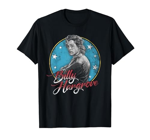 Stranger Things Billy Hargrove Band T-Shirt, Men, Black, Small