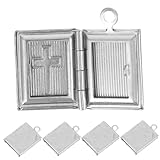 Breloque médaillon photo : fabriqué en acier inoxydable, ce pendentif de collier est romantique et attrayant, vous pouvez l'utiliser pour bricoler des breloques de médaillon.