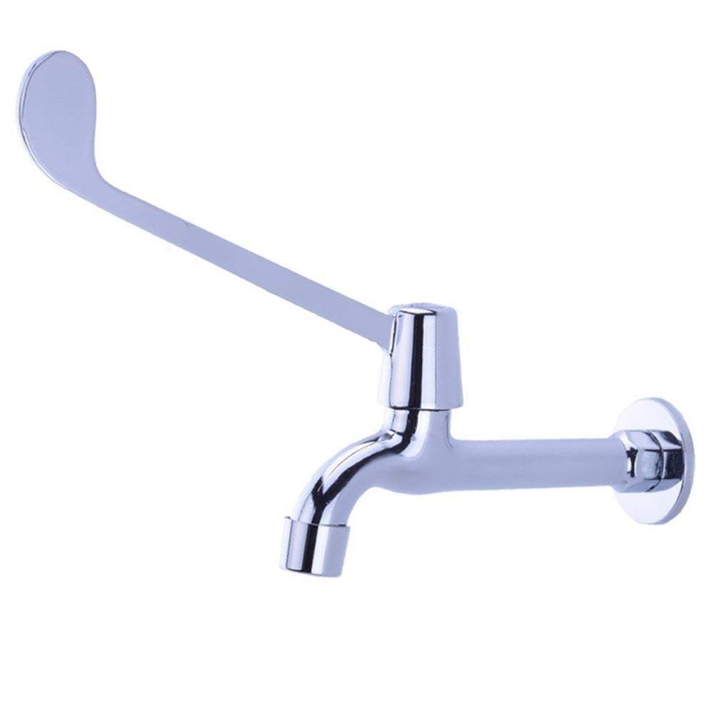 Grifo Monomando, grifos de Agua de Lavabo de Cobre Cromado Pulido, grifos de Lavabo de Laboratorio de Metal de latón Macizo Tipo Codo