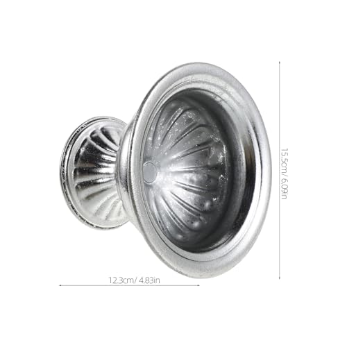 Jarrón metálico exterior resistente intemperie PRETYZOOM pedestal dorado 3