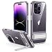 Produktbild ESR Metall Hülle mit Ständer, kompatibel mit iPhone 14 Pro Max, 3 Standmodi, Militärnorm Sturzschutz, unterstützt kabelloses Aufladen, dünne Rückseite mit patentiertem Ständer, Klar