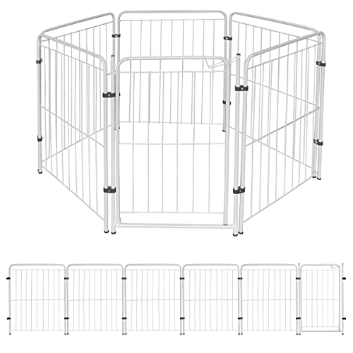 Utility Cercado Para Cachorro Caes 5 Módulos + Portão 83cm Branco