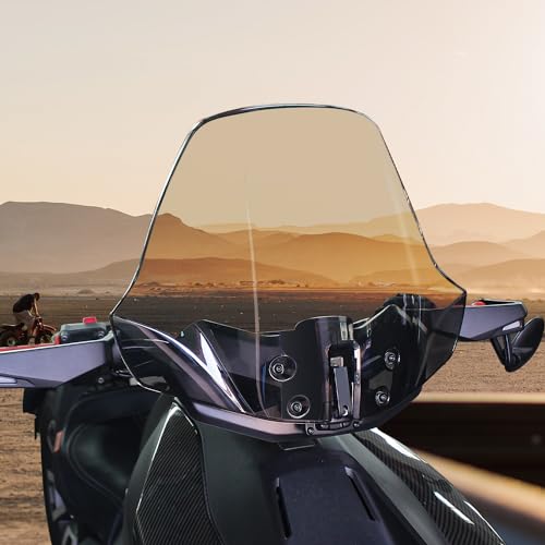 CPOWACE Dark Tinted Front Windshield for Ryker, Adjustable Sport Windshield Compatible with Can Am Ryker 600, 900, Sport & Rally Edition 2019-2023 Accessories Replace OEM # 219401023 by CPOWACE - Used condition - Image 6