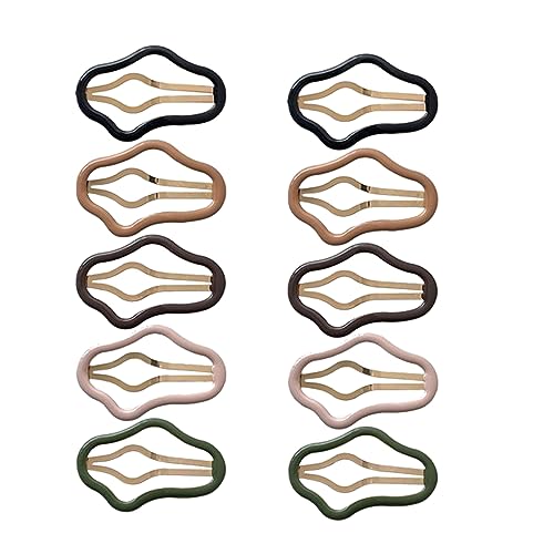 10 Pzas Pinzas para Cabello en Forma de Nube, Metal miniatura 1
