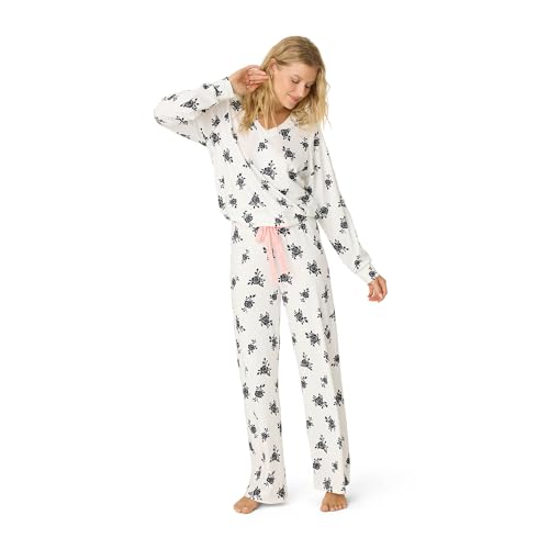 Image of PJ Salvage Women's [Amazon Exclusive] Cloud Jersey Open-bottom Pajama 2-piece Pj Set