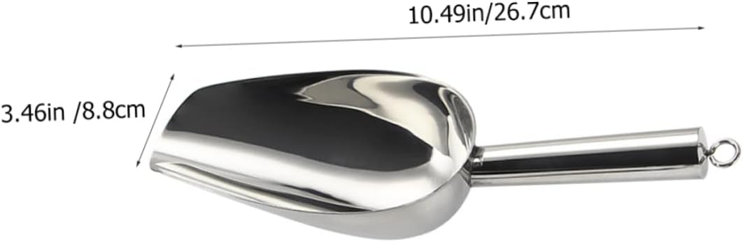 LIFKOME Ice Shovel for Ice Bucket Stainless Steel Ice Tongs Clip Anti-fall Comfortable Handle for Kitchen