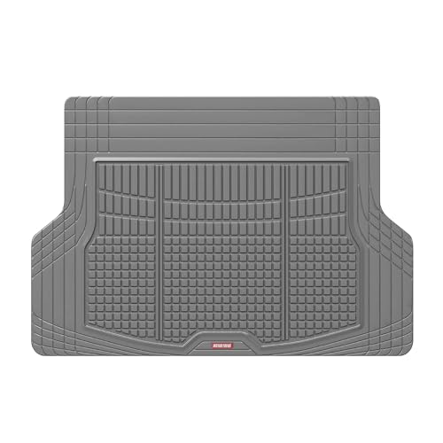 Motor Trend FlexTough Rear Cargo Mat – Heavy-Duty Trimmable Car Trunk Mat…