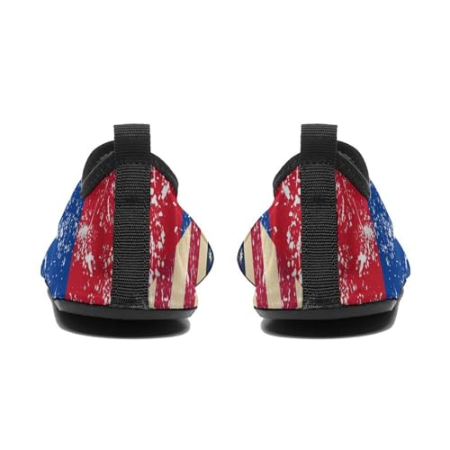 USA and Columbia Retro Flag Lightweight Water Shoes Socks Non Slip Shoes for Women Men Beach Swim River3