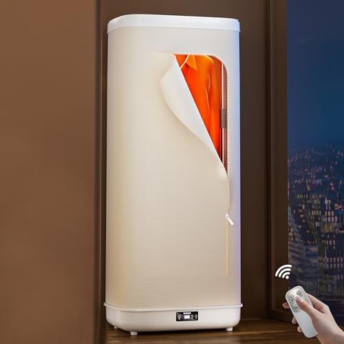 MESCXTY Planchadora automática con Control Remoto, vaporizador y Secadora Plegables,vaporizador de Ropa Vertical con circulación de Aire Caliente de 360° para Apartamentos,autocaravanas,Zapatos