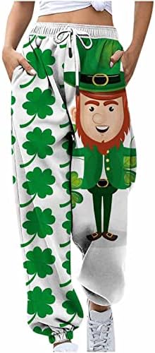 MINGXIN Long Straight Pant for Women Casual Pattern Print Elastic Waist Sweatpants Comfy Loose Wide Sport Pant White