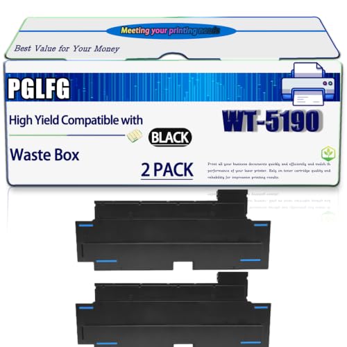 Image of Compatible for Kyocera WT-5190 Waste Box Work for TASKalfa 306ci 356ci 307ci 358ci 308ci Printers, High Yield 44000 Pages, with Chip (2-Pack Black)