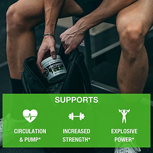 Honey Badger Pre Workout Powder & Bcaa Amino Acids Powder Bundle | Beta Alanine, Caffeine & Vitamin C + Electrolytes | Vegan Keto Sugar Free & Paleo For Men & Women | 30 Servings (Lemon Lime) #TOP2