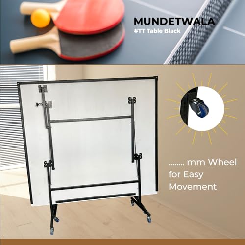 Image of ‎Club Action Wood Table Tennis Table w / 19 MM Top Both Side Laminated & 75 MM Wheels w /Lock (TT Net + 2 TT Racket & 2S Balls) (19 MM Top - 75 MM Wheels)