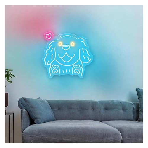 Enseigne lumineuse pour chien 43 cm idéale salon et chambre d'enfant