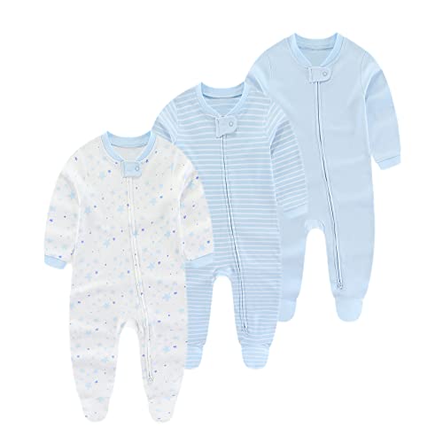Chamie Baby Grows - Mameluco de manga larga para niños y niñas, algodón, 0-3 m, 3-6 m, 6-9 m, 9-12 meses, Diseño 12., 12 meses