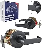 OAKMOORE Commercial Door Handle Black - Grade 2 Lockset - Door Lever Schools Offices Industrial UL CUL & ADA...