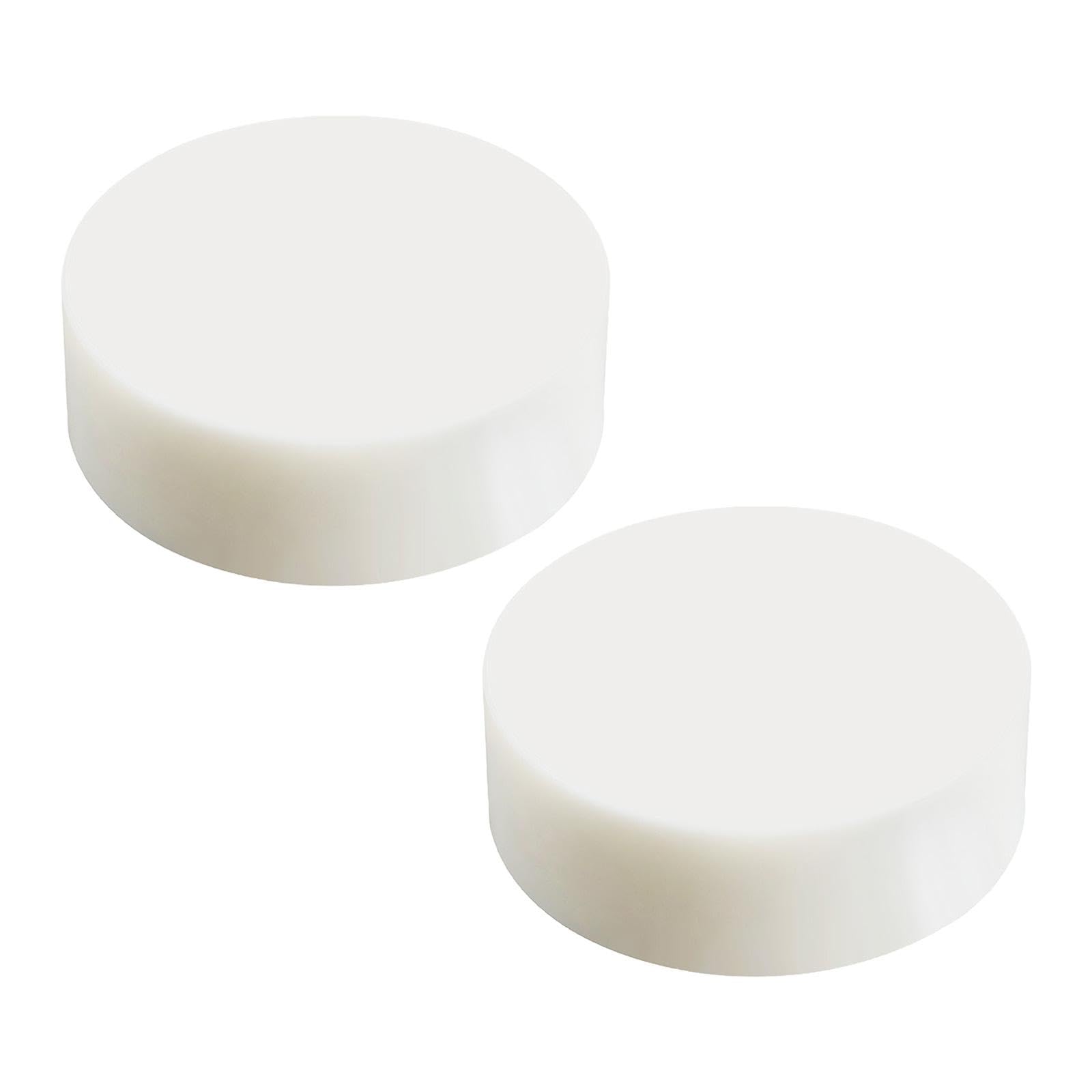 2 Pezzi Banco Battuta Tondo Nylon Blocco Anello Strumento Gioielleria Modellatura Appiattimento Piastra Artigianale Resistente Adatto per Laboratorio
