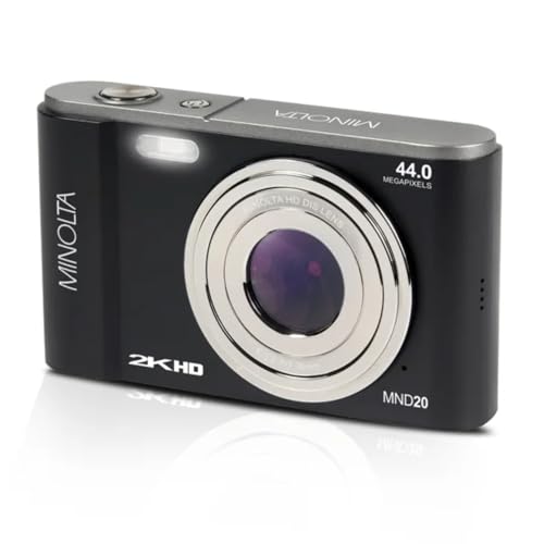Minolta MND20 appareil photo numérique compact 44 MP et vidéo 2.7K noir