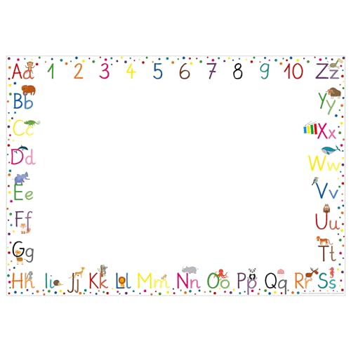 PuK Krämmer GmbH Schreibtischunterlage ABC Kinder Papier DIN A2 | XXL 25 Blatt Block zum Malen Schreiben und Kritzeln | 1er 2er und 3er Pack | Malunterlage Mädchen Jungen