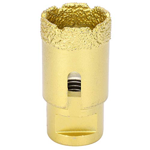 NDNCZDHC Diamond Hole Saw M14 32mm Hole Saw Glass Drill Bit 16mm Length Gold Diamond Drill Bits for Ceramic Bottles Pots Marble