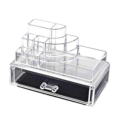 Preisvergleich Produktbild NYDZ Make Up Organizer - Transparente abnehmbare Kombination Doppeldeck-Acryl-Kosmetikbox Lippenstift-Make-up-Pinselablage Plus 1 Schubladen