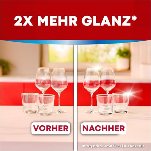 Somat 5in1 Klarspüler (750 ml), Spülmittel-Zusatz für schnelle Trocknung, Klarspüler für Geschirrspüler verleiht brillanten Glanz auf Gläsern, Geschirr und in der Maschine, bis zu 150 Spülgänge