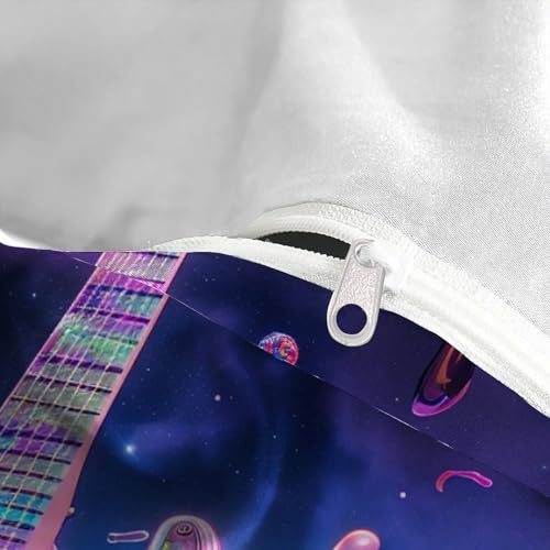 Parure de lit guitare violette housse de couette 200x200 microfibre douce - 5