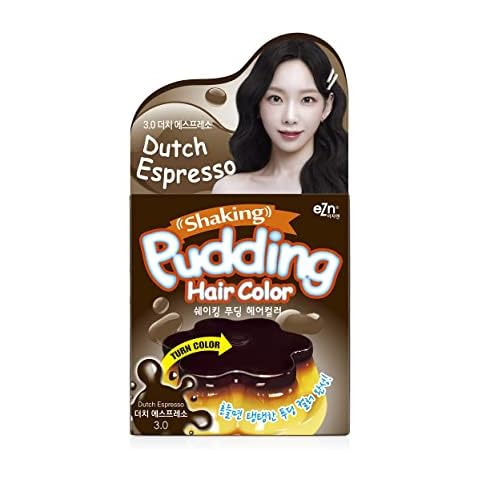 eZn Pudding Taeyeon Hair Dye Ammonia Free Permanent Hair Colour 3.0 Dutch Espresso Color Self Hair Dye DIY Kit Made in Korea Beauty Cover