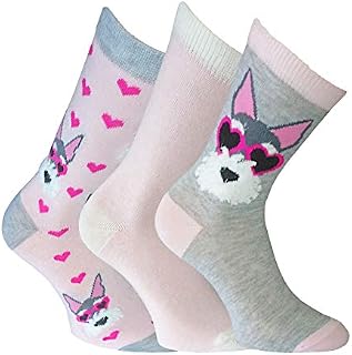 Nikaro Ladies Soft Cotton Fluffy Rich Schnauzer Socks Pack of 3