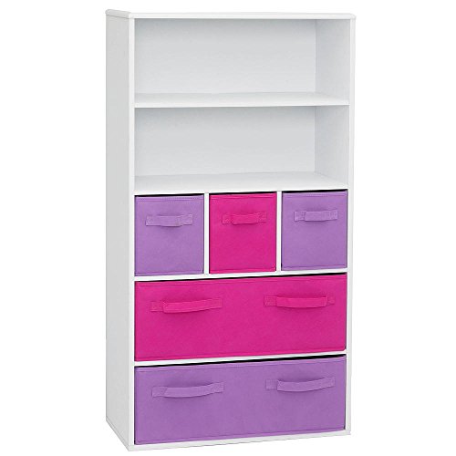 4D Concepts Girl's Storage Bookcase, White