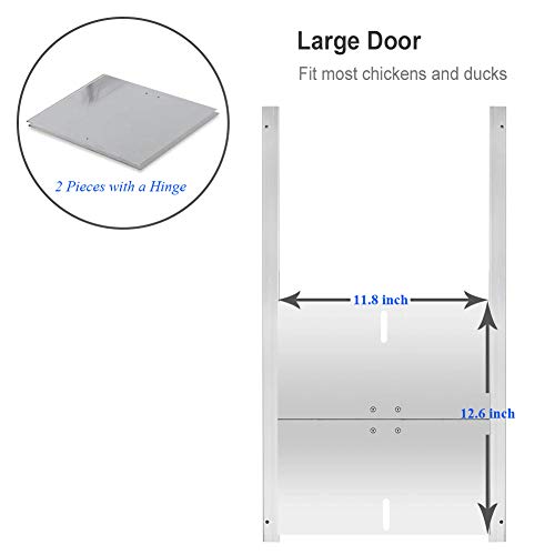 Jvr Automatic-Chicken-Coop-Door Opener With Safety Feature, Programmable Timer, Aluminum Chicken Door, 12V Dc Actuator Motor #TOP5