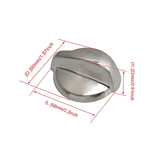 Bouton de rechange argenté pour brûleur de table GE 5 cm