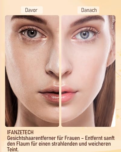 Augenbrauenrasierer & Gesichtshaarentferner für frauen: iFanzeTech Rasierer Damen, 2-in-1 Augenbrauen Trimmer und Gesichtsrasierer, Gesicht-Epilierer Damen für Augenbrauen Oberlippe Kinn Wangen 6